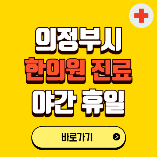 의정부시 야간 휴일 한의원 한방병원 찾기 ❘ 24시 일요일 주말 연휴 응급진료 추천 잘하는 곳