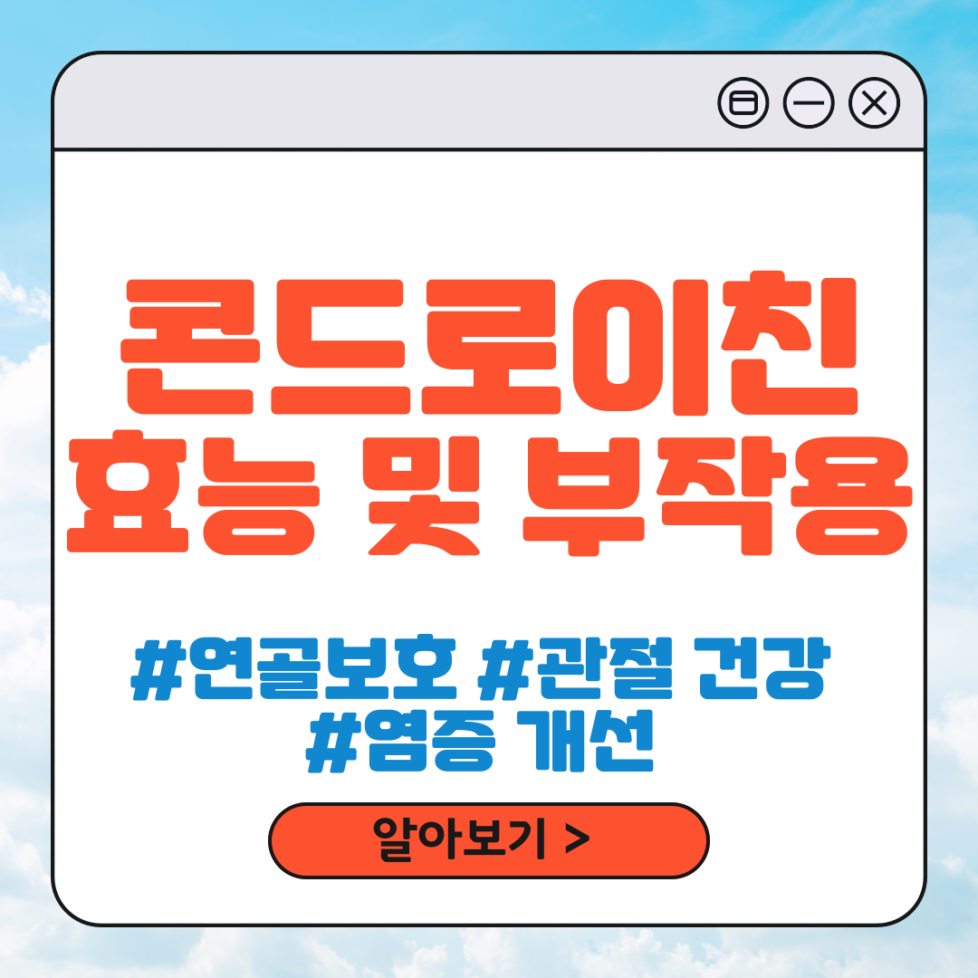 콘드로이친 효능 및 부작용