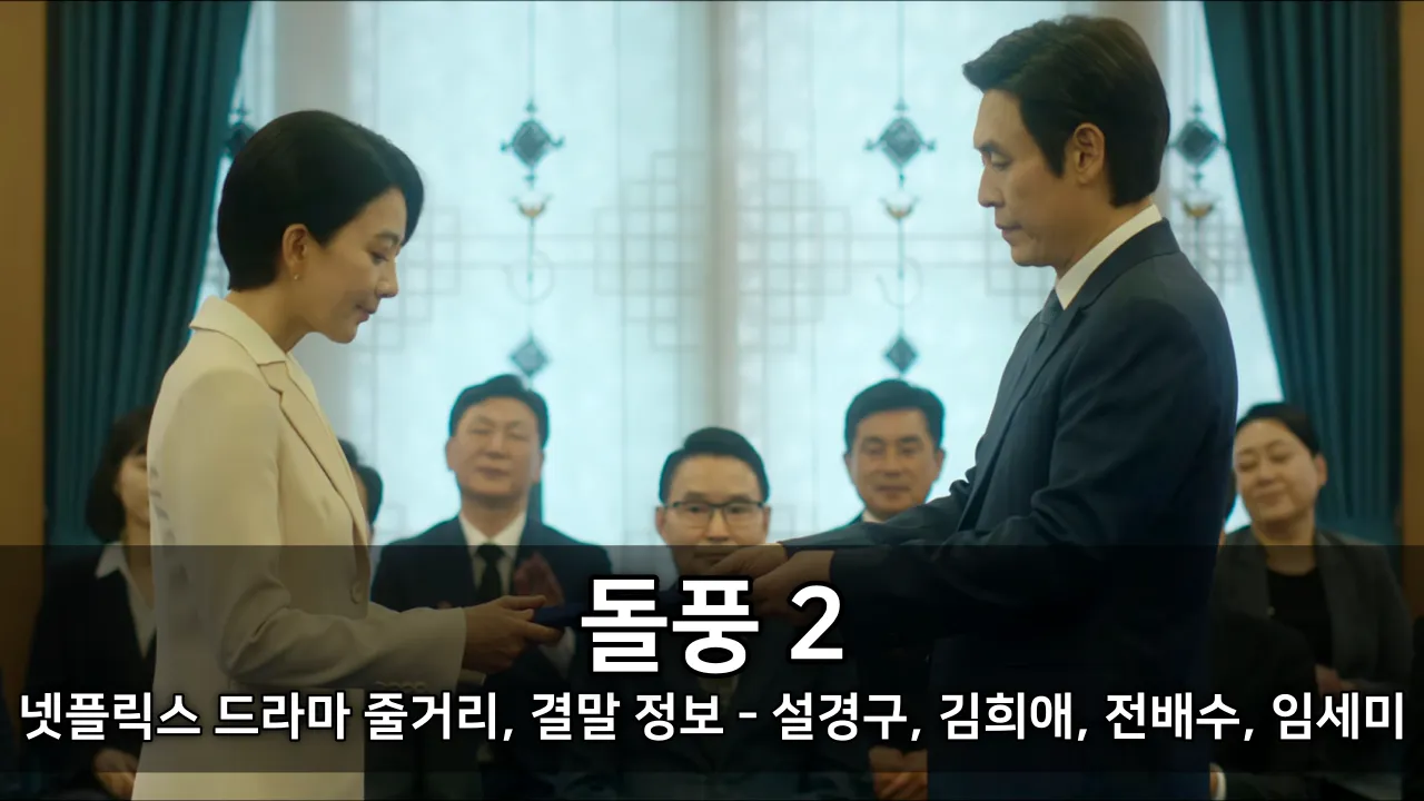넷플릭스 드라마 돌풍 줄거리, 결말 정보 - 설경구, 김희애, 전배수, 임세미 ⓒ netflix.com