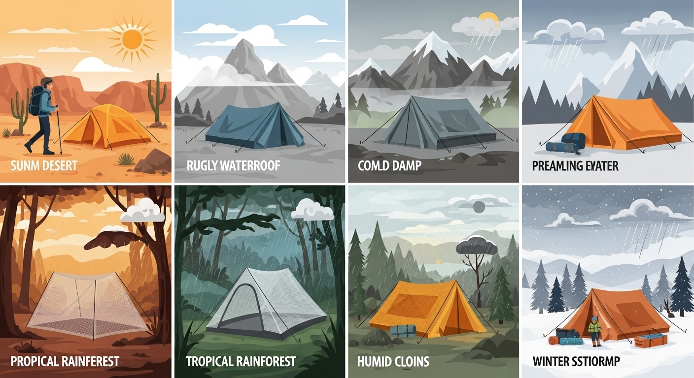 날씨와 환경 차이: 날씨에 따른 캠핑 조건 비교