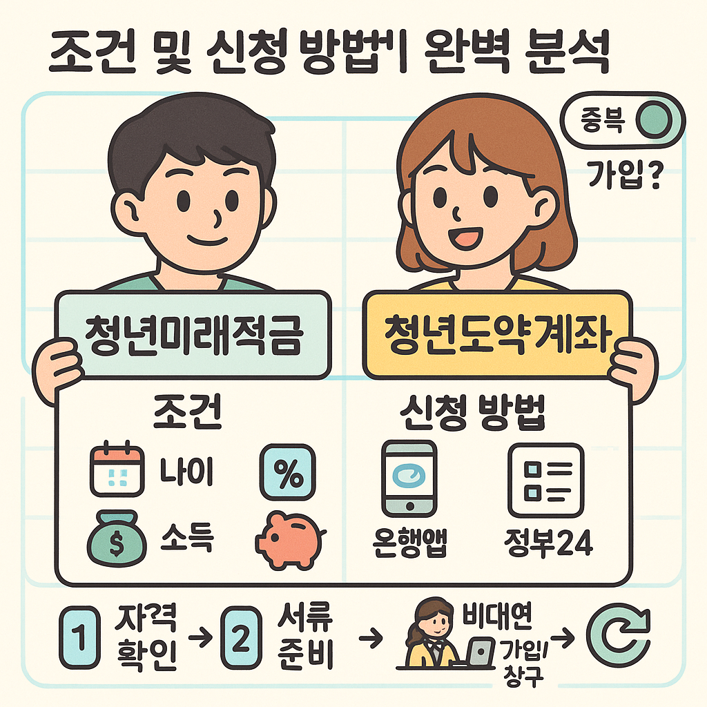 청년미래적금 조건 및 신청 방법 완벽 분석: 청년도약계좌 중복 가능성까지!