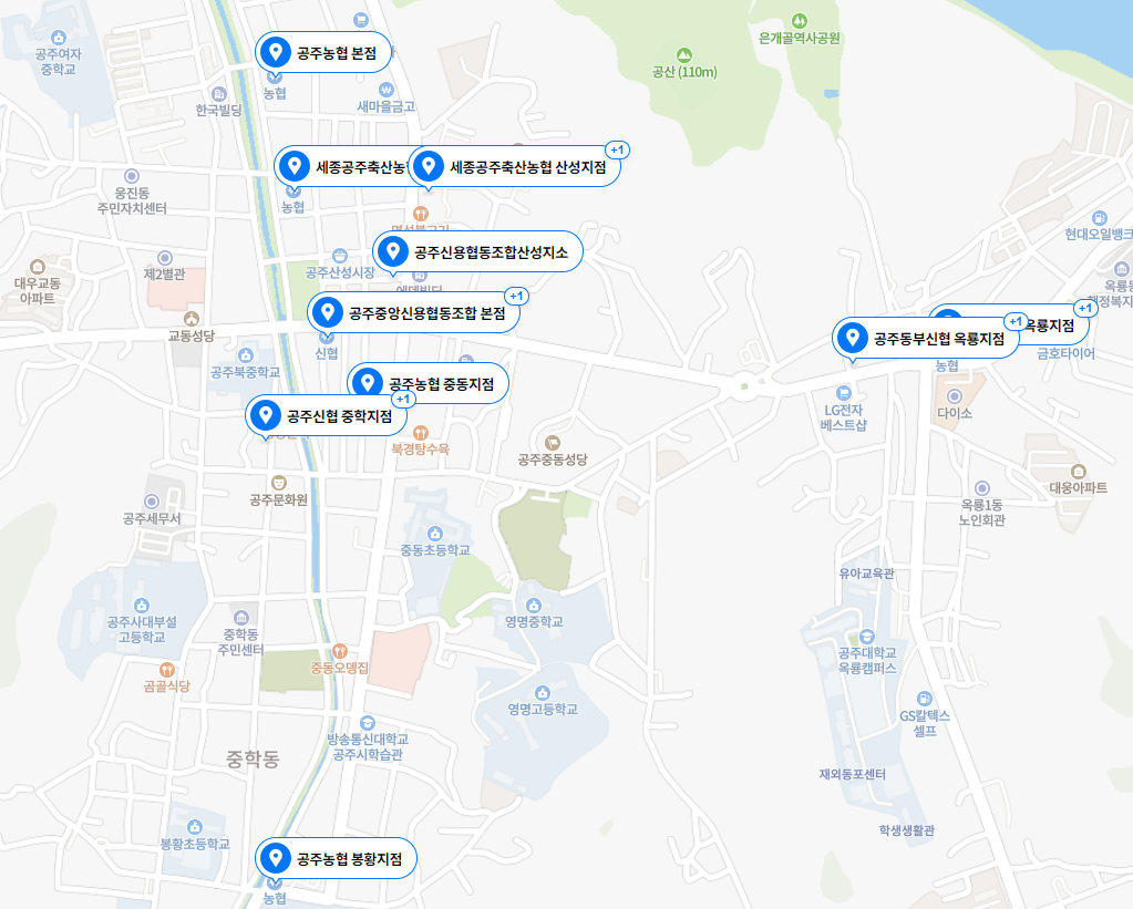 공주신협 지도 바로가기