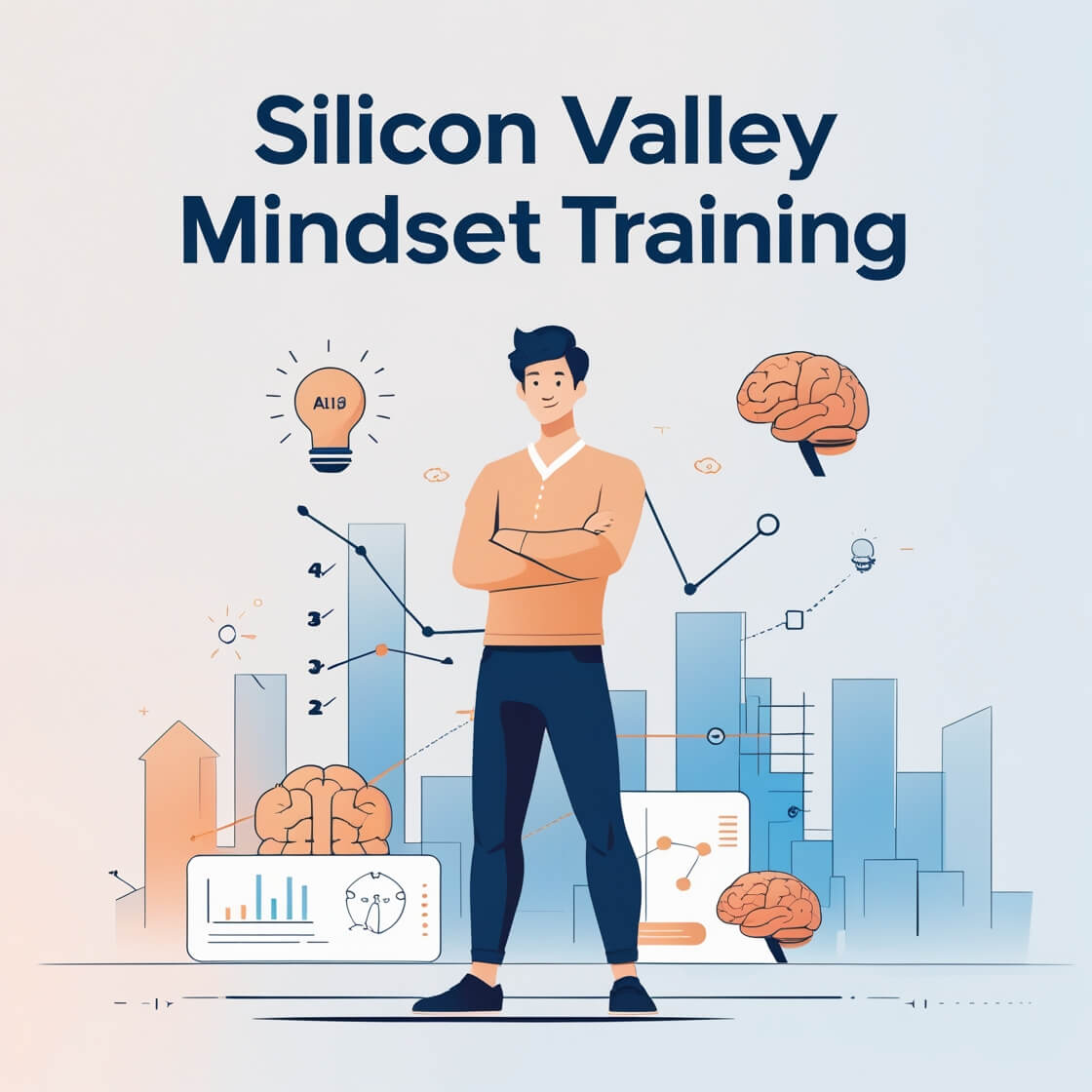 Silicon Valley Mindset Training 하고 있는 젋은 남성