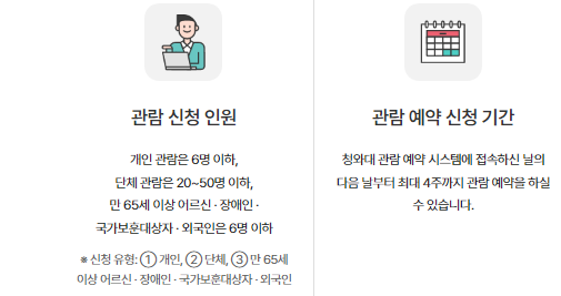 청와대 관람신청방법 예약 바로가기