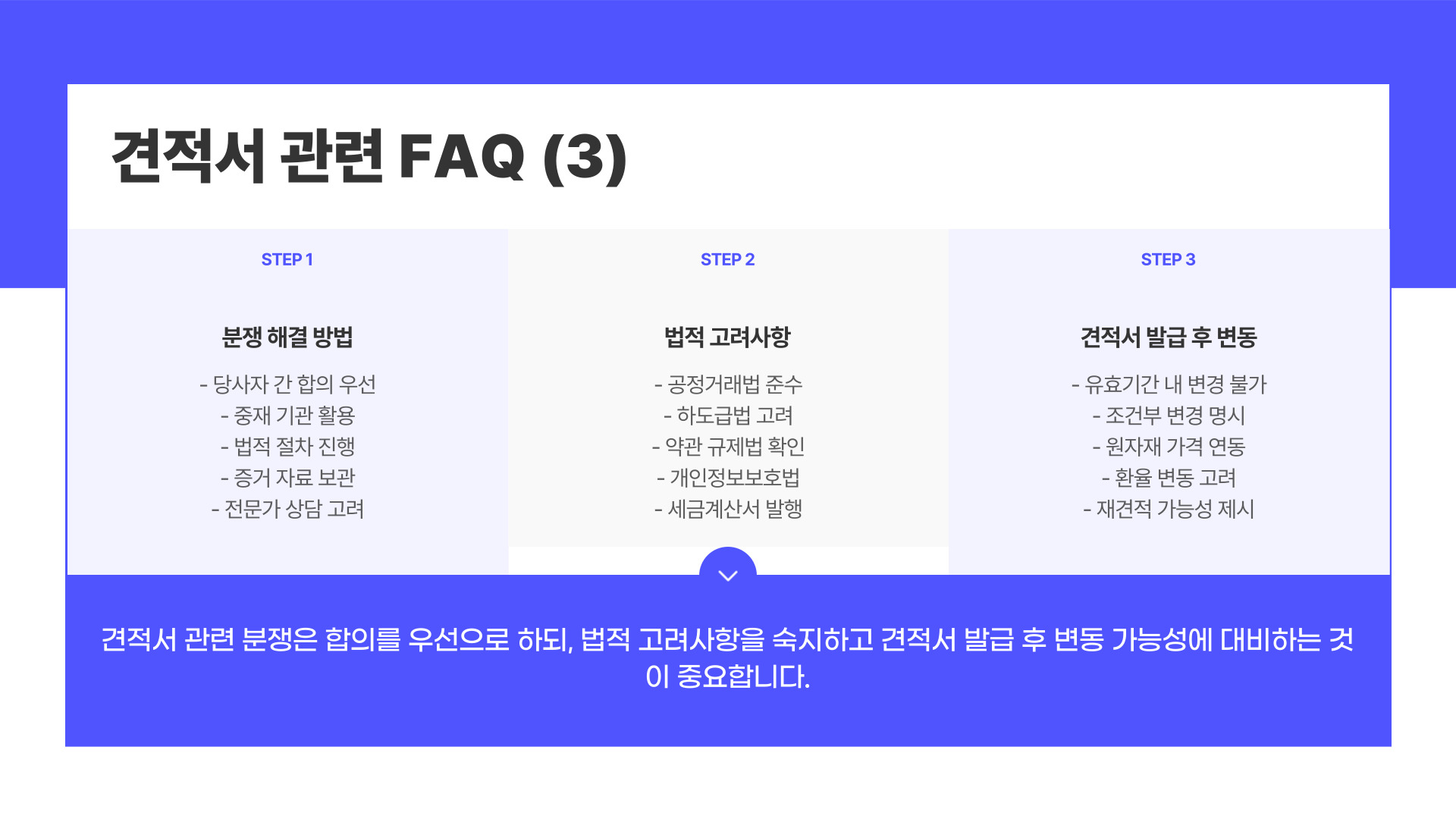 견적서 관련 FAQ