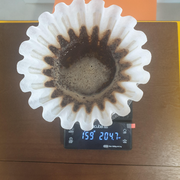 오리가미 드리퍼를 사용한 커피 레시피: 오리가미 에어 사용기_2차 Pour