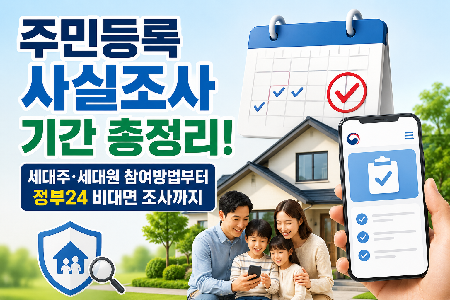 주민등록 사실조사 기간 총정리! 세대주·세대원 참여방법부터 정부24 비대면 조사까지 관련 사진