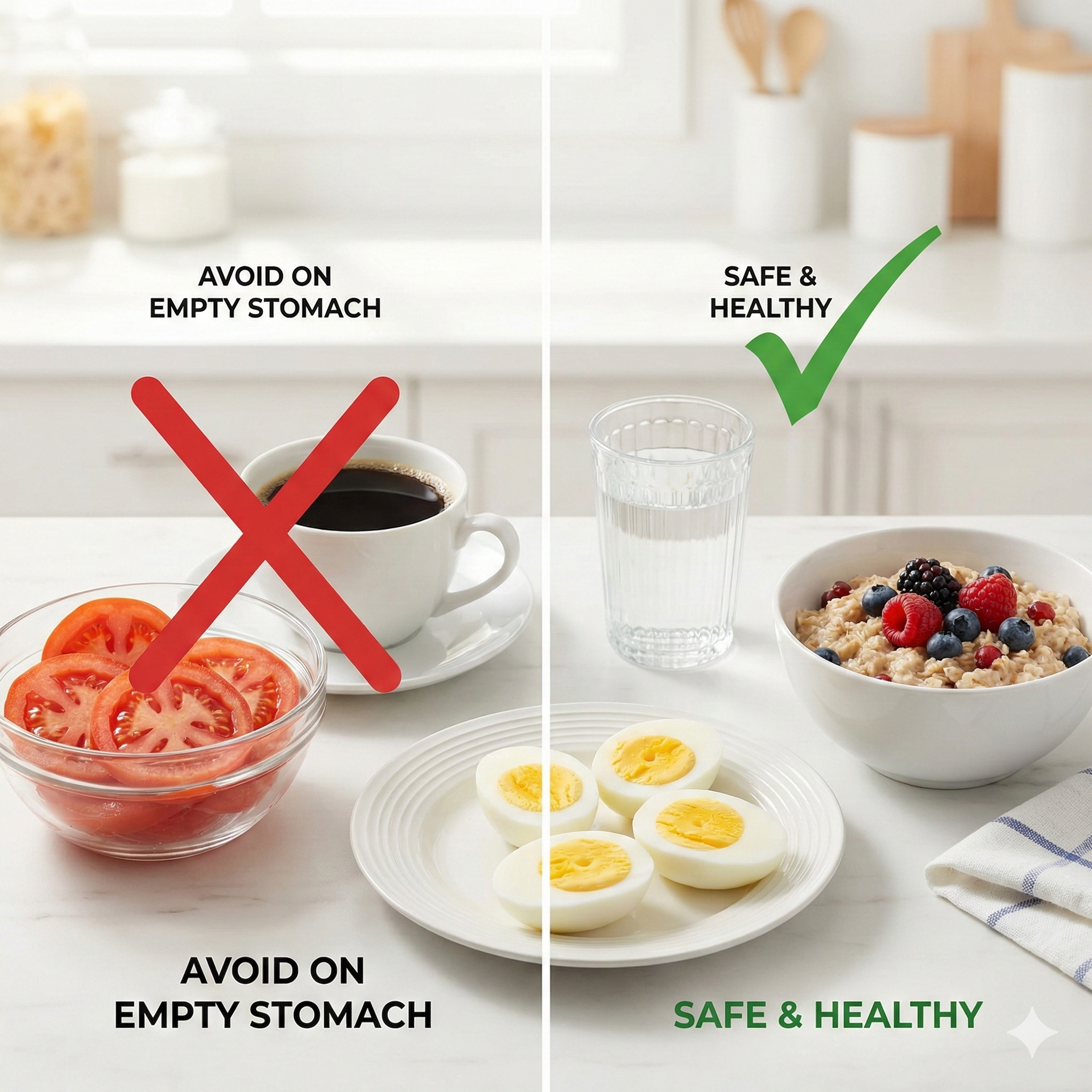 공복 아침 식단 먹으면 안되는 음식 6가지와 건강한 대안 총정리