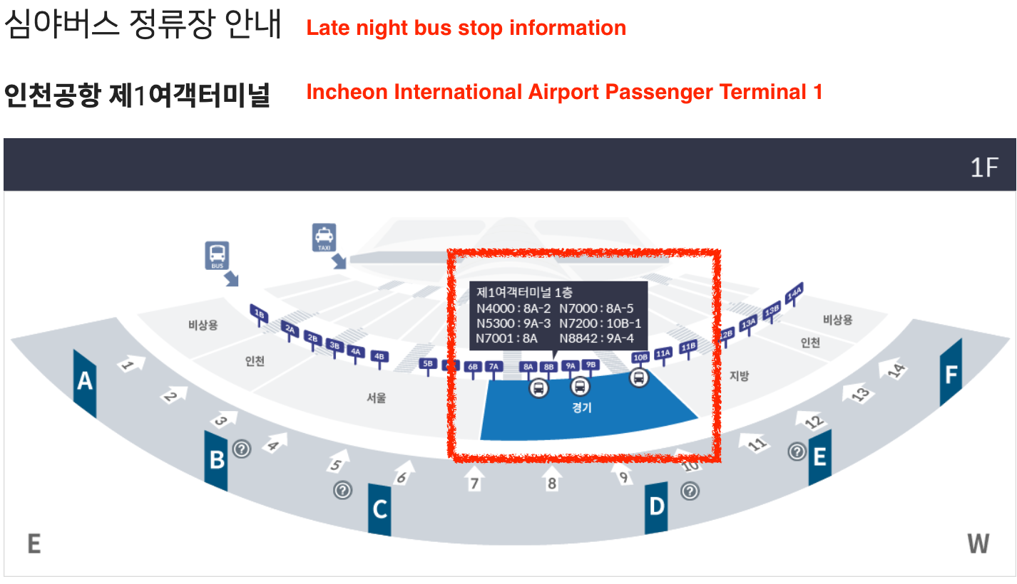 심야버스 정류장