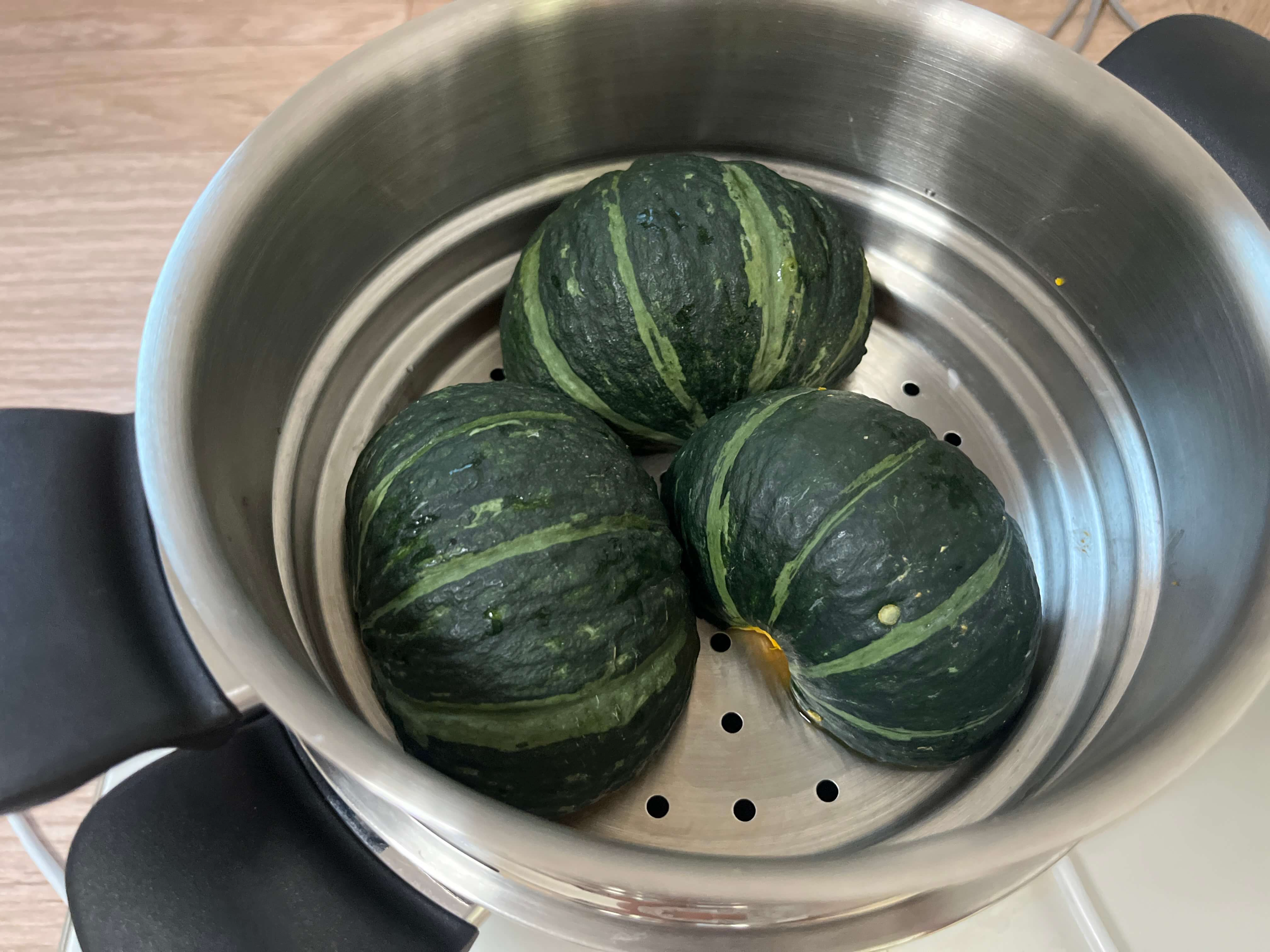 단호박(미니 밤호박) 찌는법, 단호박 찌고 난 뒤 하얀 점