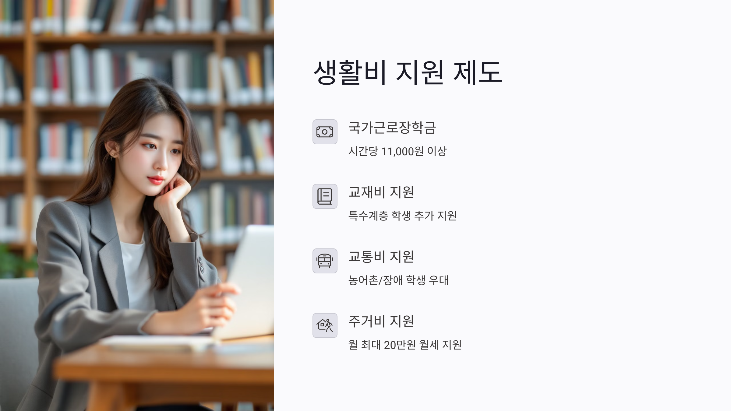 교재비·교통비·생활비 실질 지원 총정리