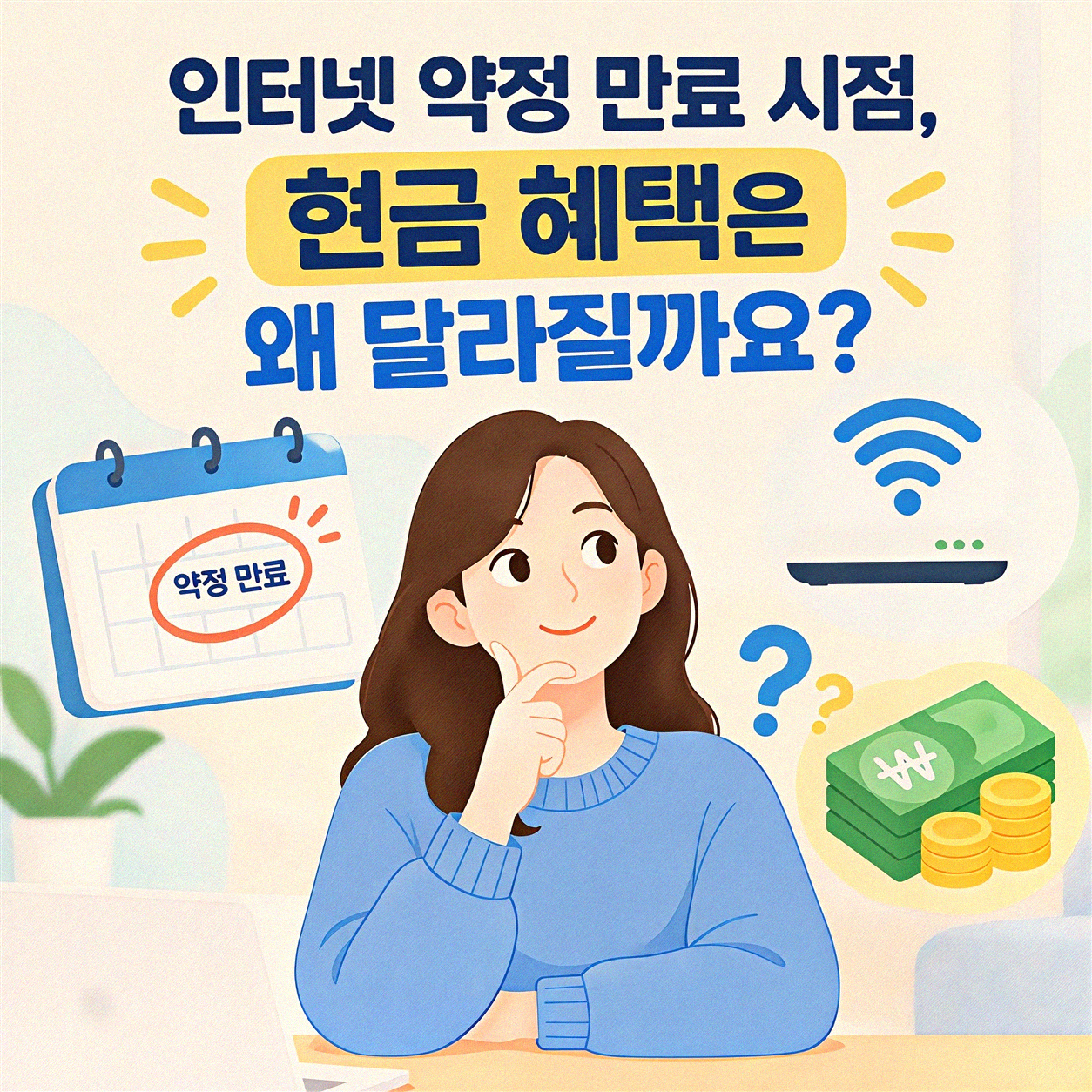인터넷 약정 끝나갈 때 현금 얼마나 받는지 궁금하세요?
