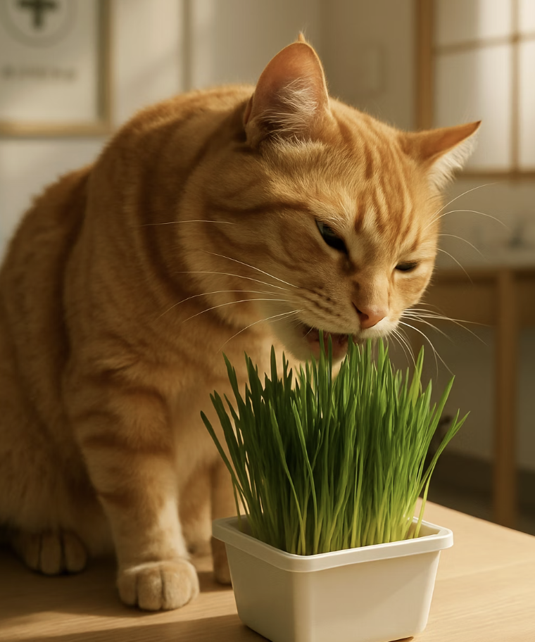 첫째, 헤어볼, 시원하게 뱉어내는 방법