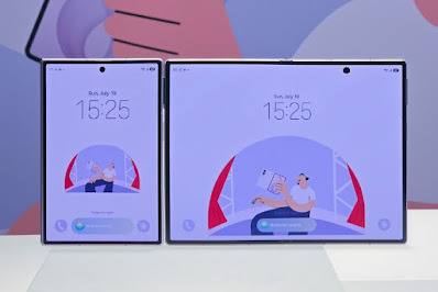 갤럭시 Z Fold8 Ultra와 Fold8의 화면 비율과 메인&middot;커버 디스플레이 차이를 비교한 이미지