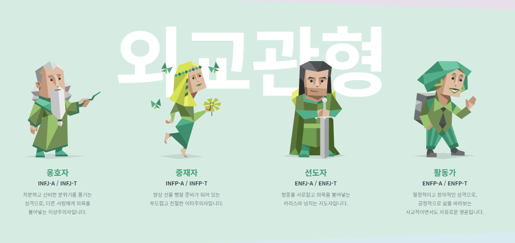 MBTI 16가지 성향 유형 성격 특징 직업 장점