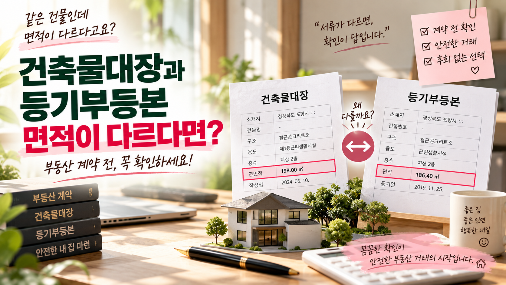 건축물대장과 등기부등본 면적이 다르다면?