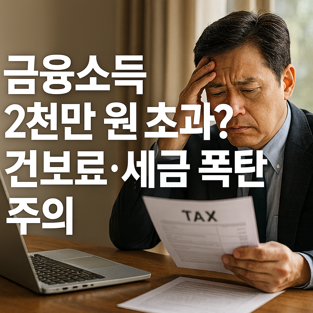 금융소득 2000만원 초과시 알아야할 주의사항 4가지