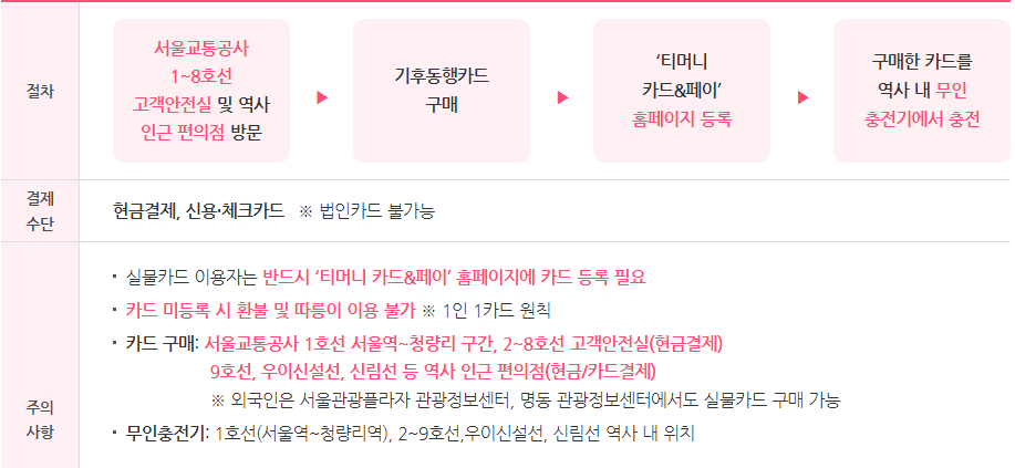 기후동행카드 단기권 청년할인
