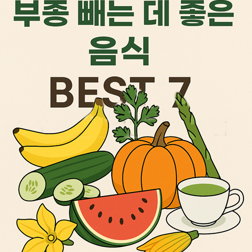 부종 빼는 데 좋은 음식 BEST 7 | 몸이 무겁고 붓는 날 식단 팁
