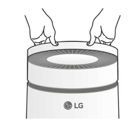 엘지 퓨리케어 공기청정기 필터 청소방법 및 교체시기 덮개 제거 방법1