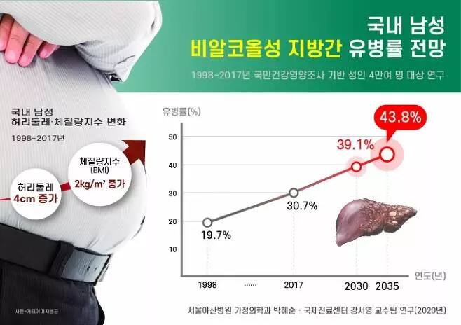 지방간 유병률 사진