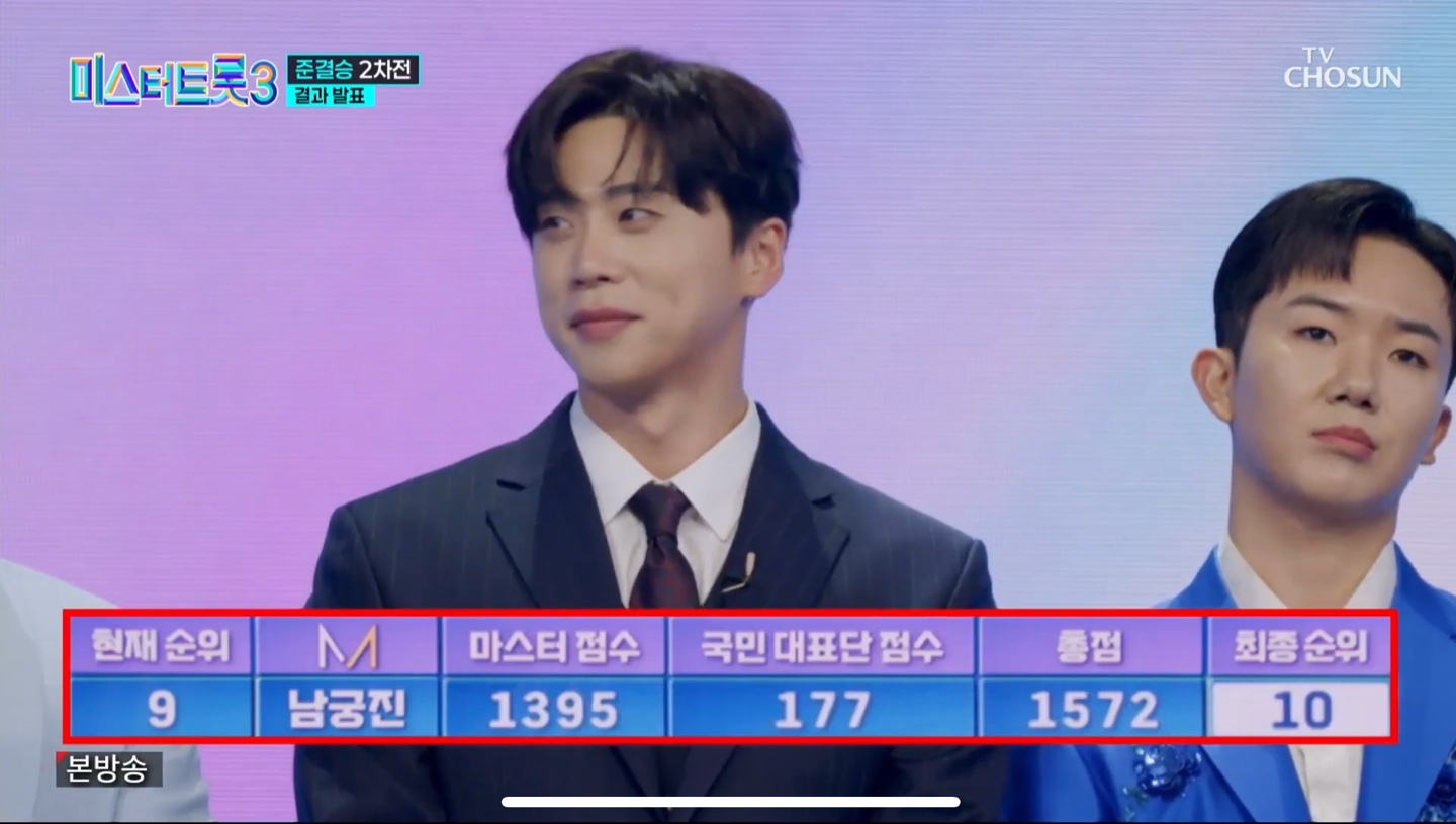 미스터트롯3 준결승 2차전 결과