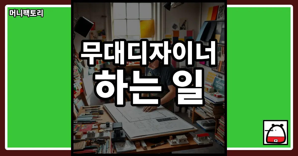무대디자이너하는일