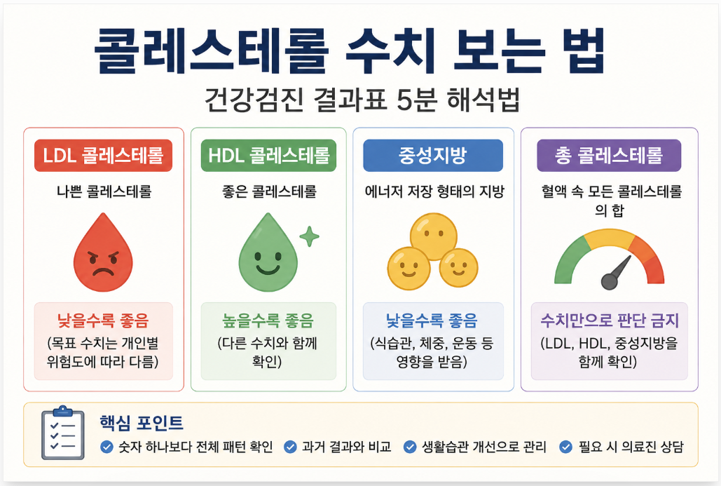 콜레스테롤 수치 보는 법