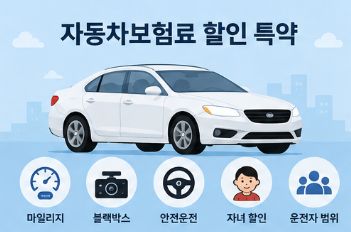 자동차보험료 줄이는 법&amp;#44; 검색 전에 꼭 확인하세요! 할인 특약만 챙겨도 수십만 원 절약2