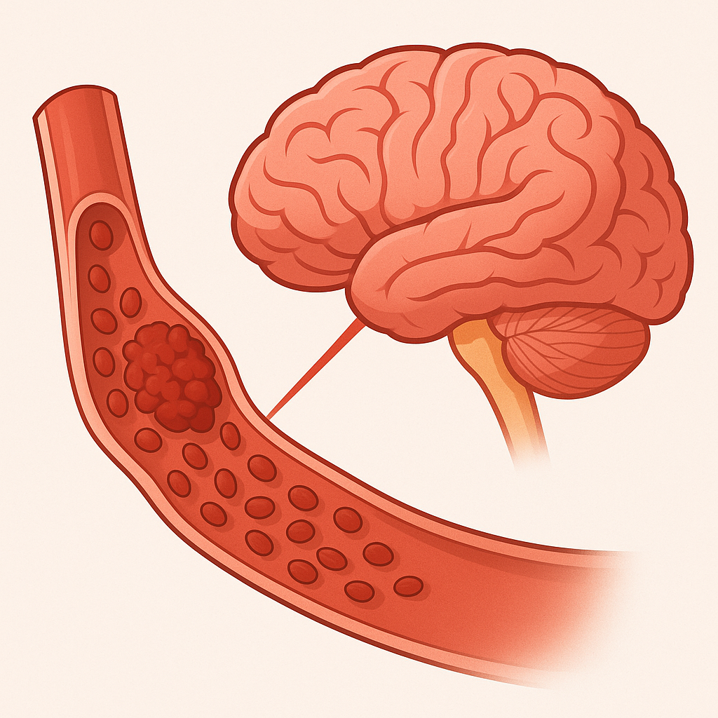 혈관 내부 혈전 일러스트