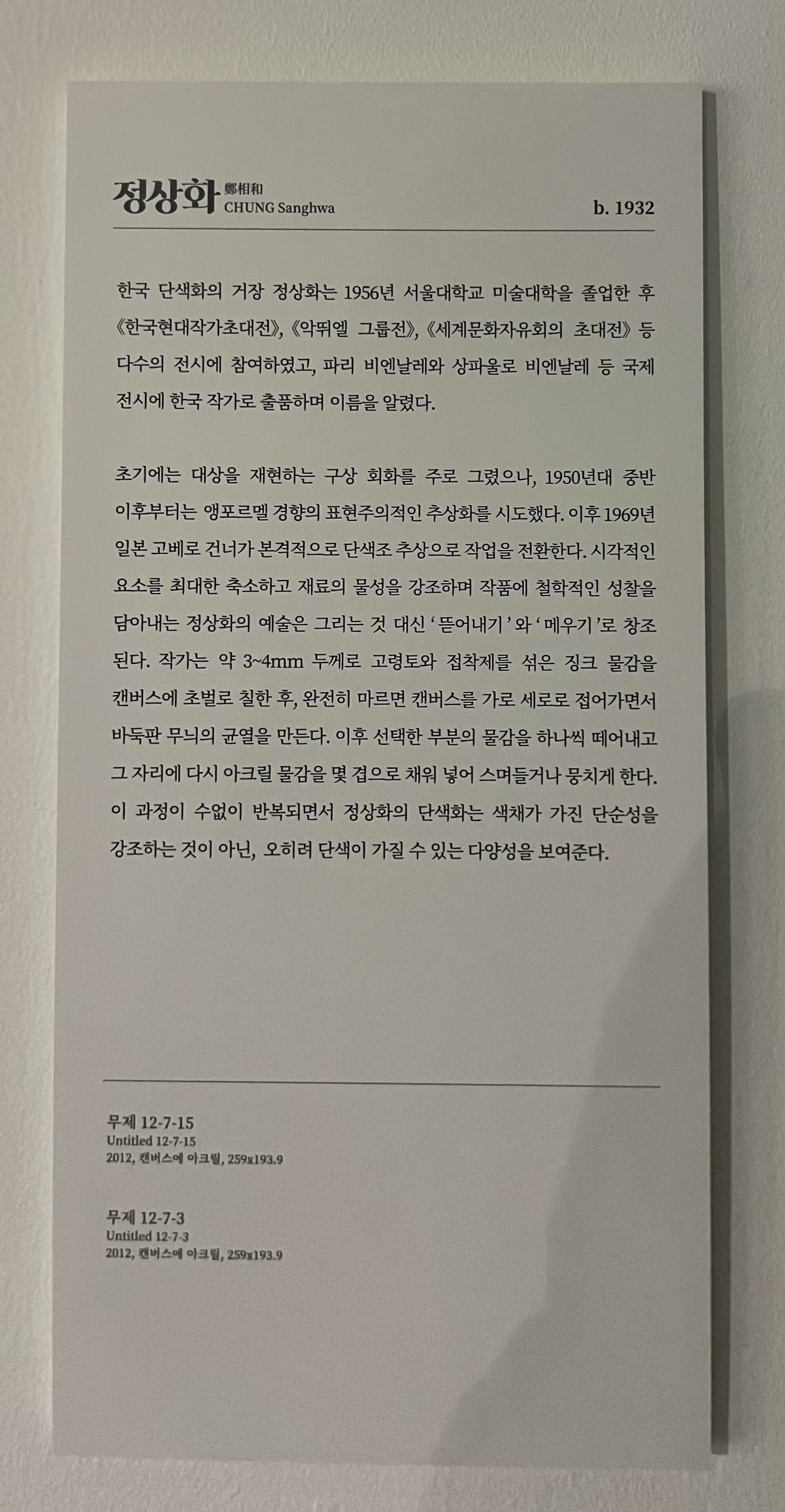 정상화 작품설명