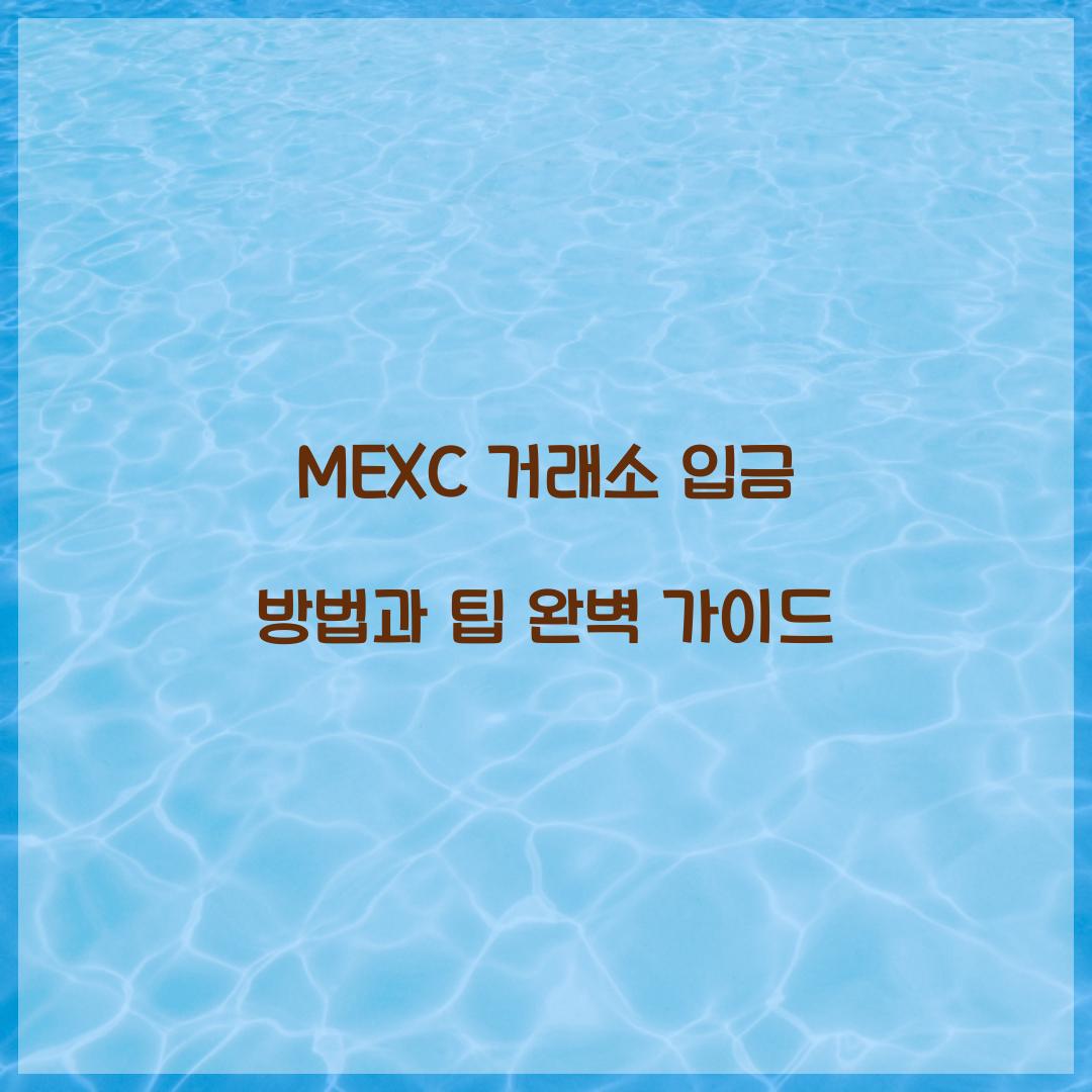 MEXC 거래소 입금