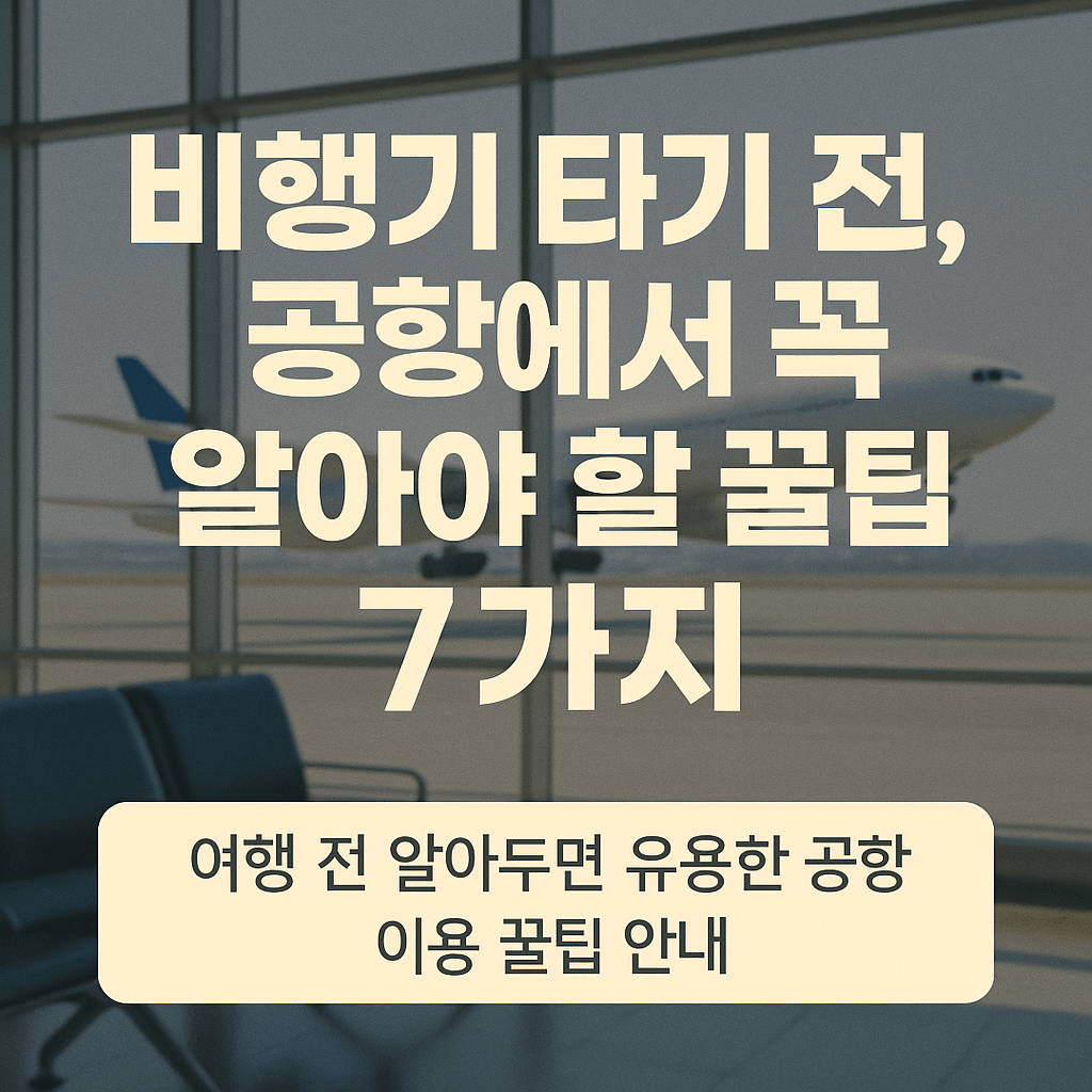 공항에서 꼭 알아야 할 꿀팁 7가지_썸네일