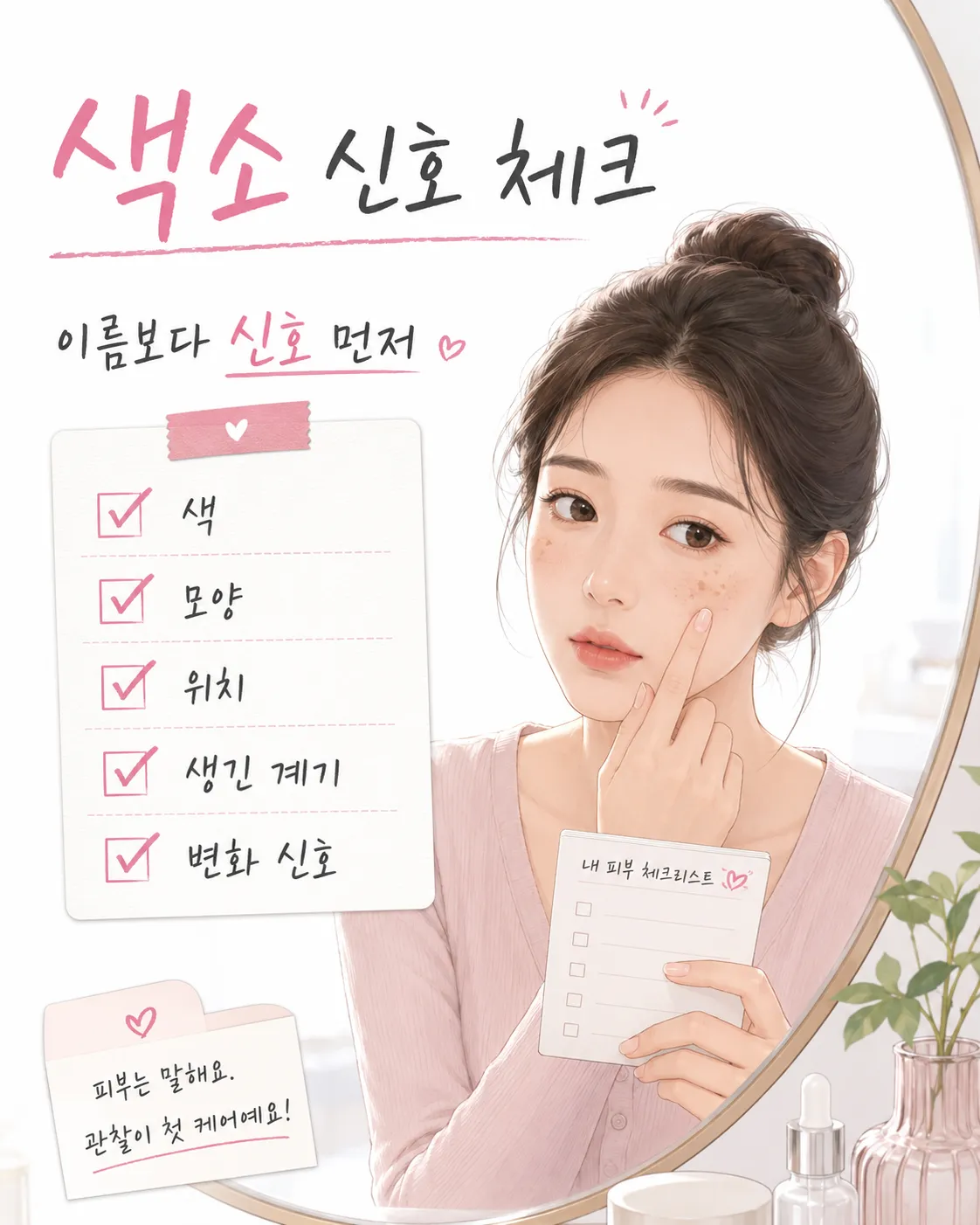 기미 잡티 색소침착 구분