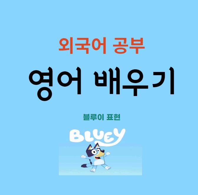 외국어 공부 영어 배우기 디즈니 플러스 블루이 표현 1