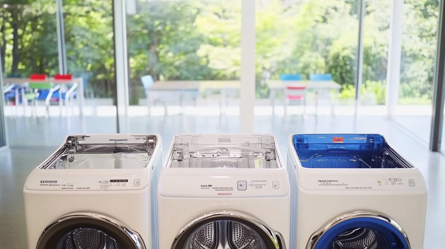 삼성 및 LG 세탁기의 용량과 에너지 효율성 차이를 강조한 상세 비교 차트입니다.