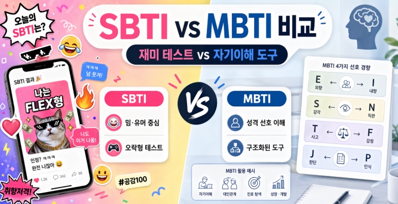 SBTI MBTI 비교 총정리