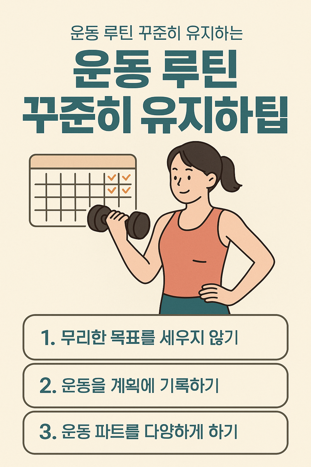 운동 루틴 꾸준히 유지하는 팁