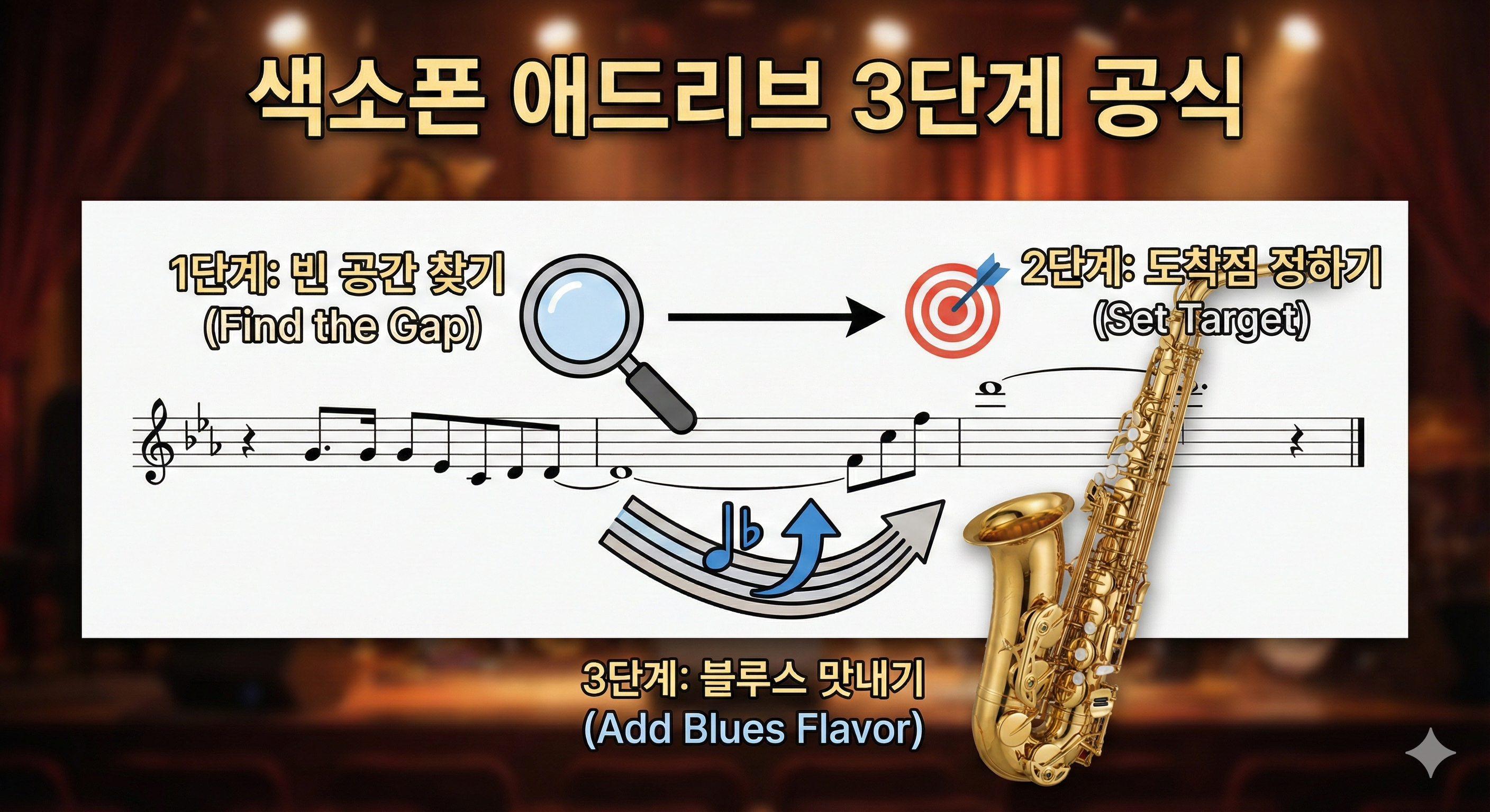스케일 연습은 끝났다! 실전 곡에 나만의 '멋진 애드리브' 입히는 3단계 공식 (펜타토닉&블루스 활용)