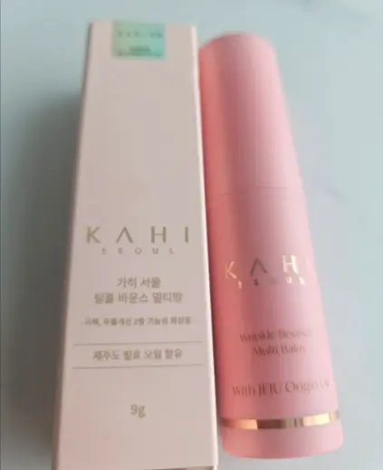 kahi wrinkle bounce multi balm stick and box side by side on table