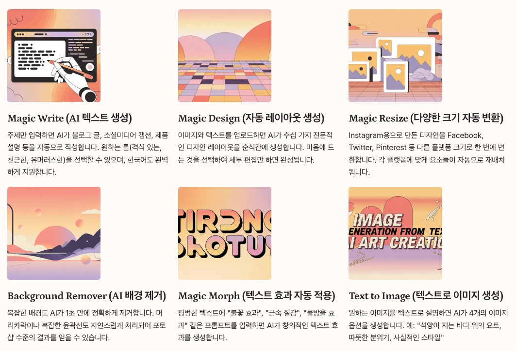 Canva Magic Studio 핵심 ai기능 정리