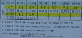 파주 문산 시외버스터미널 금촌 고속버스 시간표 예매 요금_25