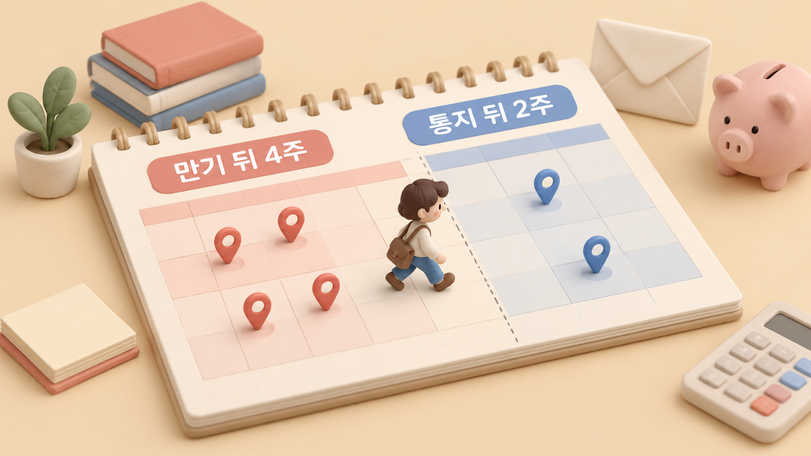 통지 뒤 2주 달력