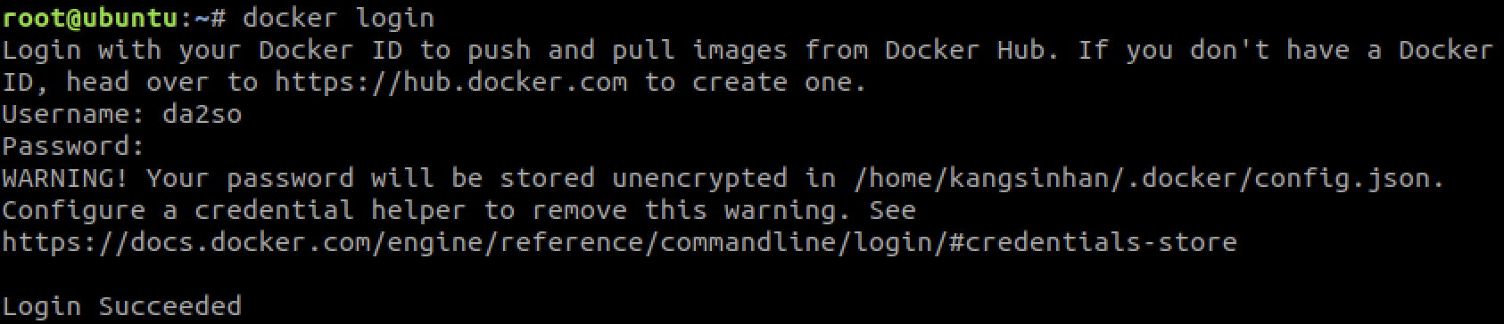 docker login