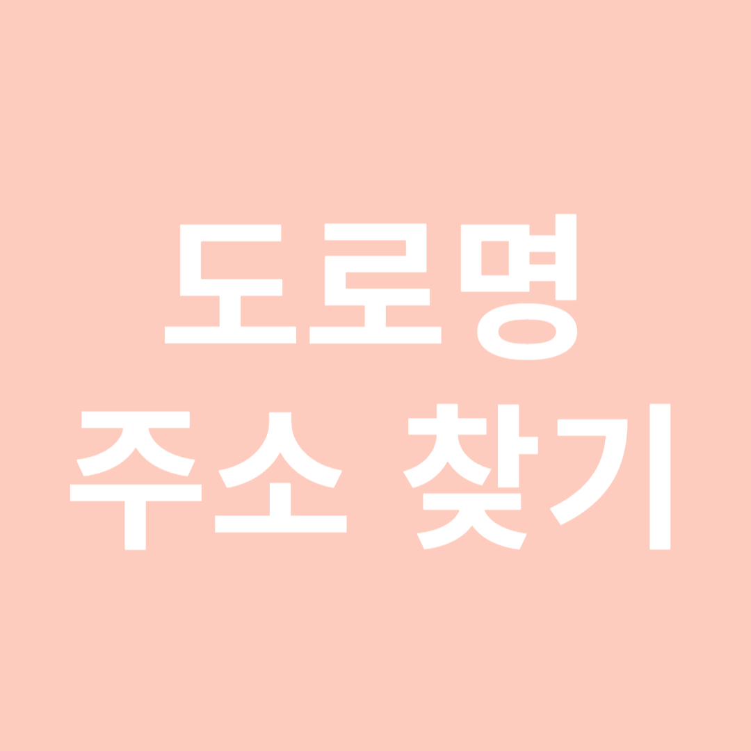 도로명 주소 찾기