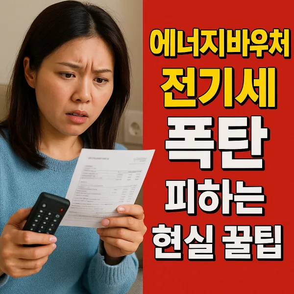 에너지바우처로 전기세 폭탄 피하는 현실 꿀팁