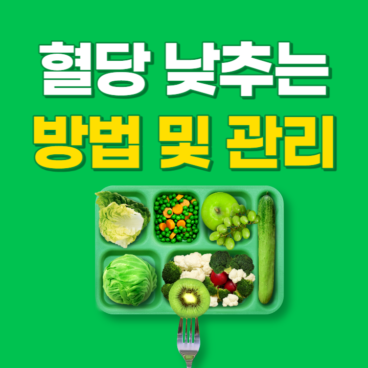 혈당 낮추는 방법 및 관리