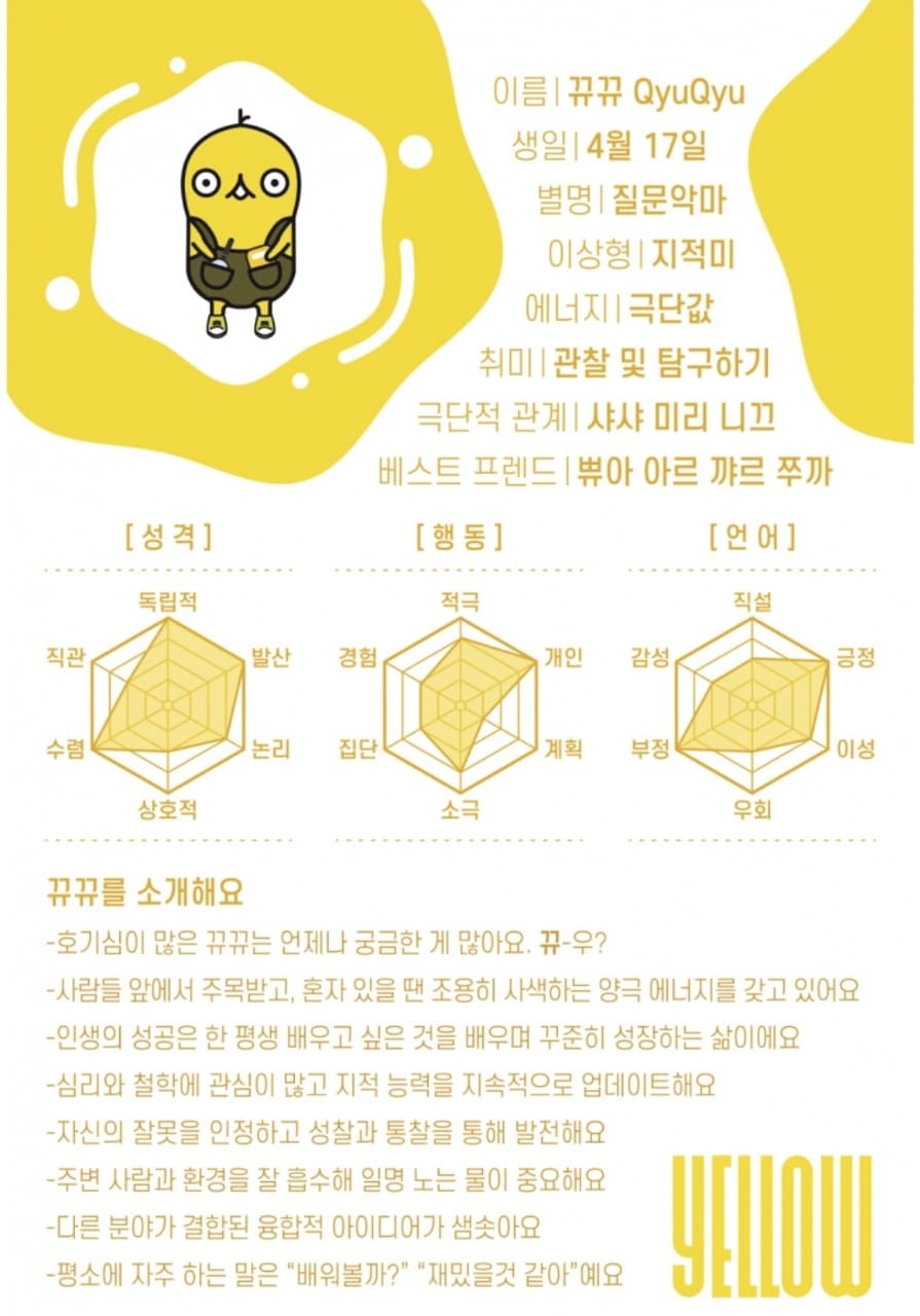 소울몬스터 옐로우 뀨뀨