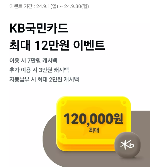 2024년+9월+신용카드+KB국민+신규혜택
