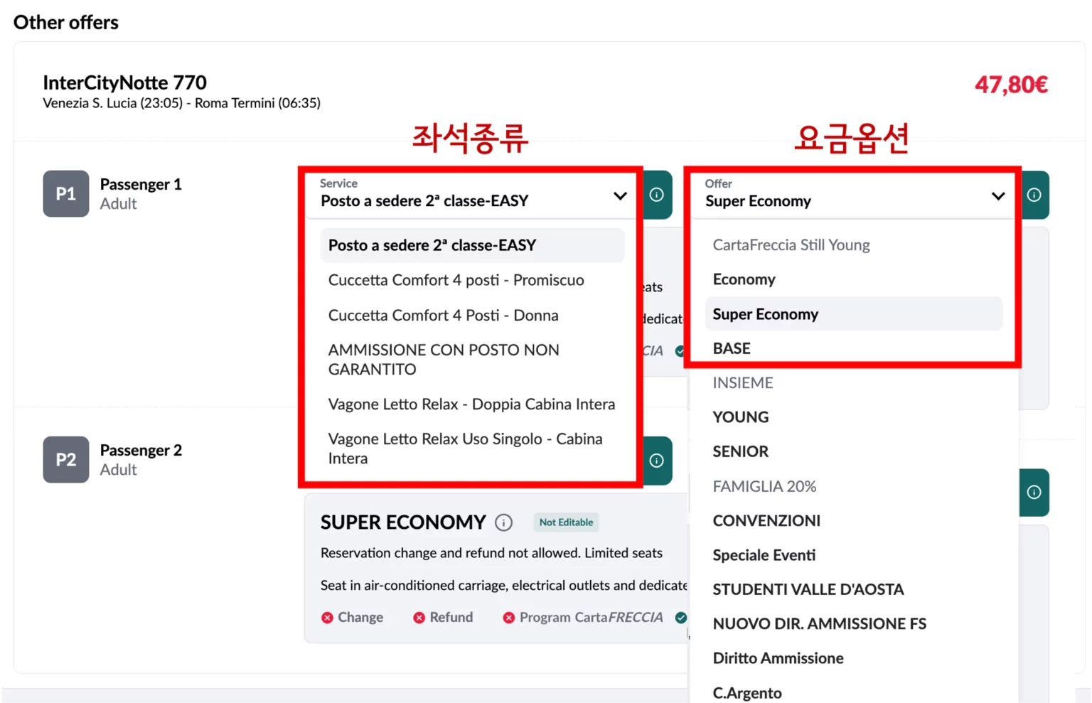이탈이아 야간열차